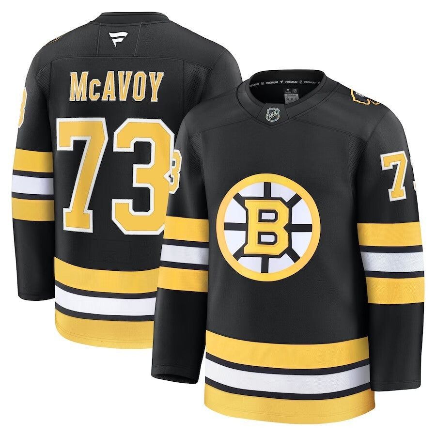 Boston Bruins #73 Charlie McAvoy Home Premium Player Jersey - Black