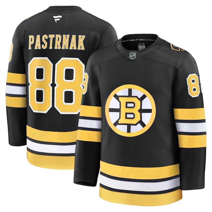 Boston Bruins #88 David Pastrnak Home Premium Player Jersey - Black