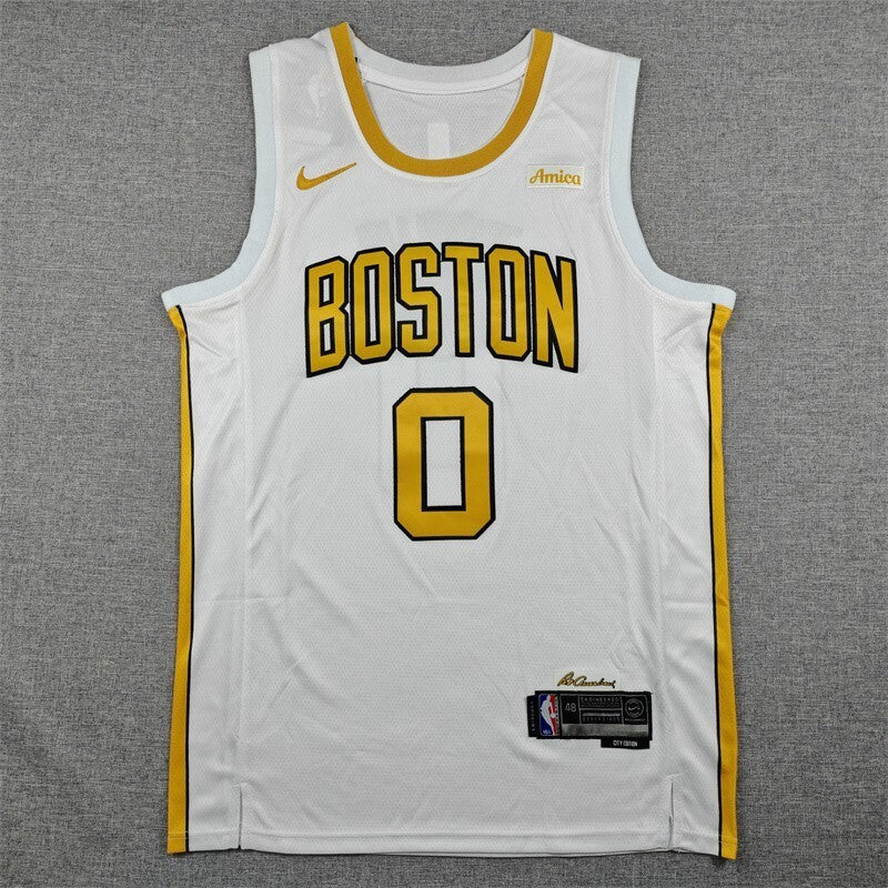 Boston Celtics #0 Jayson Tatum 26 0 White City Edition Style 2