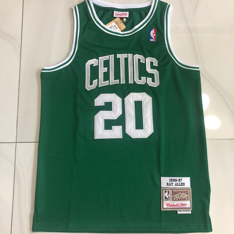 Boston Celtics #20 Ray Allen Authentic jersey green Style 6