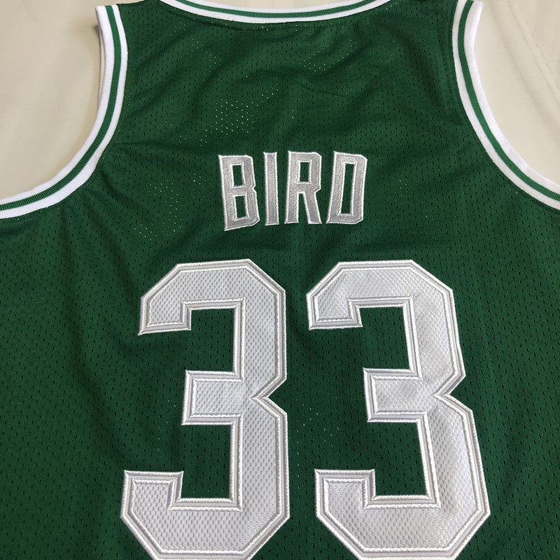 Boston Celtics #33 Bird Authentic jersey green Style 2