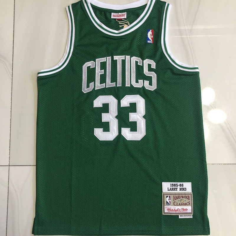 Boston Celtics #33 Bird Authentic jersey green Style 6