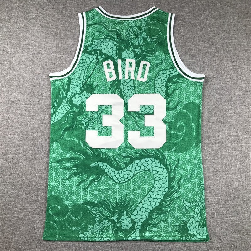 Boston Celtics #33 Larry Bird Celtics 33 Year of Dragon Limited s-xxl Style 3