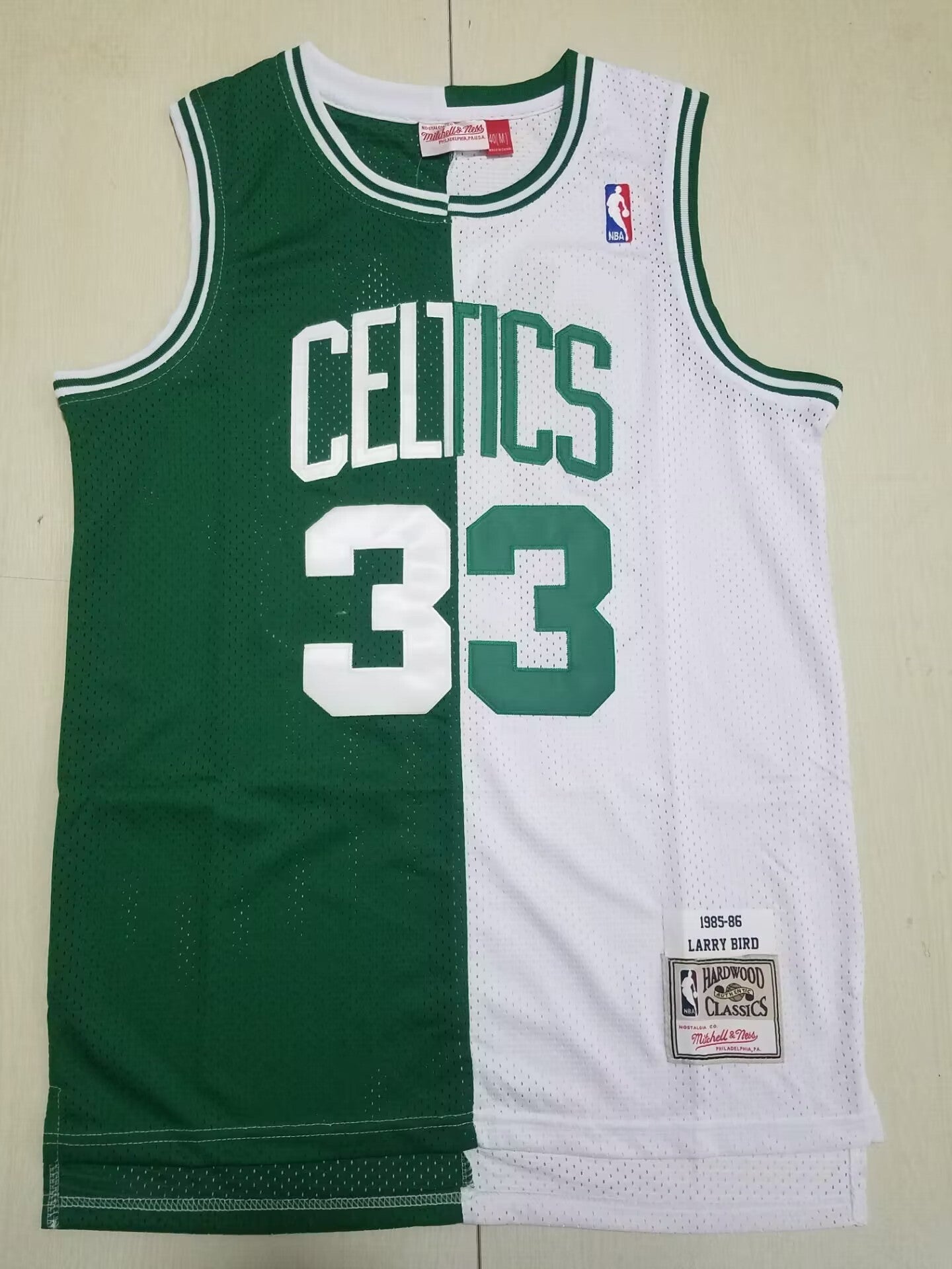 Boston Celtics #33 Larry Bird Celtics 33 Yin-Yang Edition S-XXL Style 2