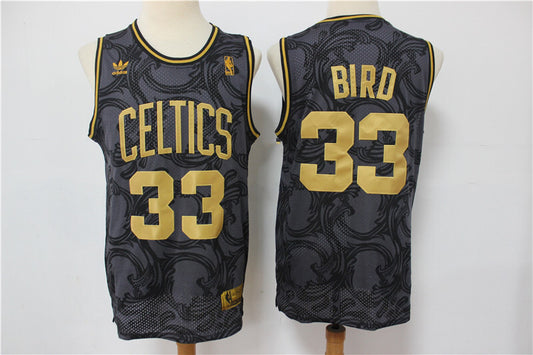 Boston Celtics #33 Larry Bird Celtics 33 # Black Gold Limited Retro Edition Jersey