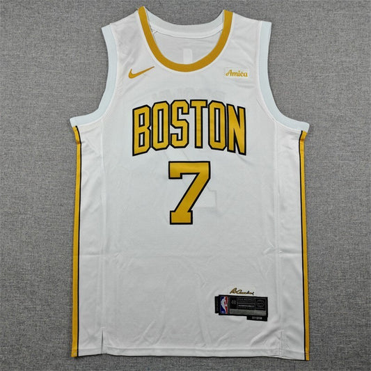 Boston Celtics #7 Jaylen Brown 26 7 White City Edition (1)_[1]