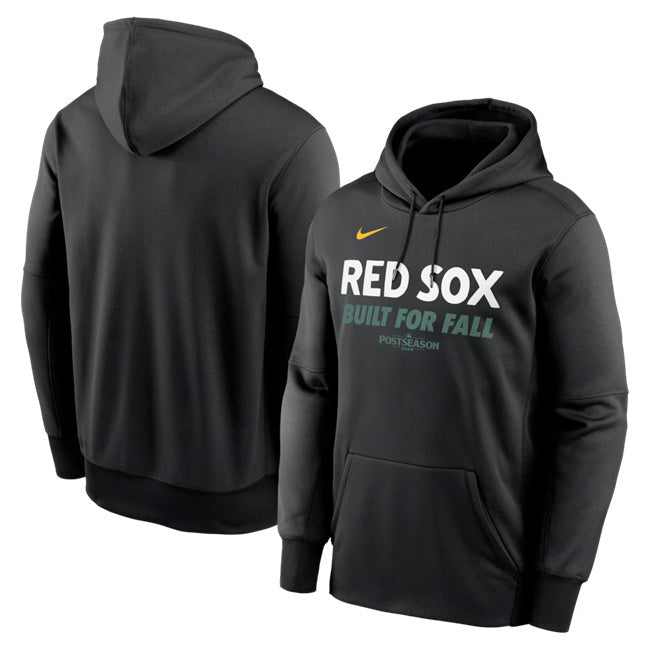 Boston Red Sox Black 2025 Postseason Collection Therma Fleece Hoodie
