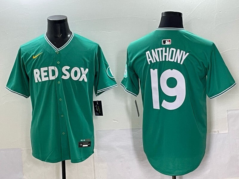Boston Red Sox #19 Roman Anthony Red Sox Collaboration Style 2