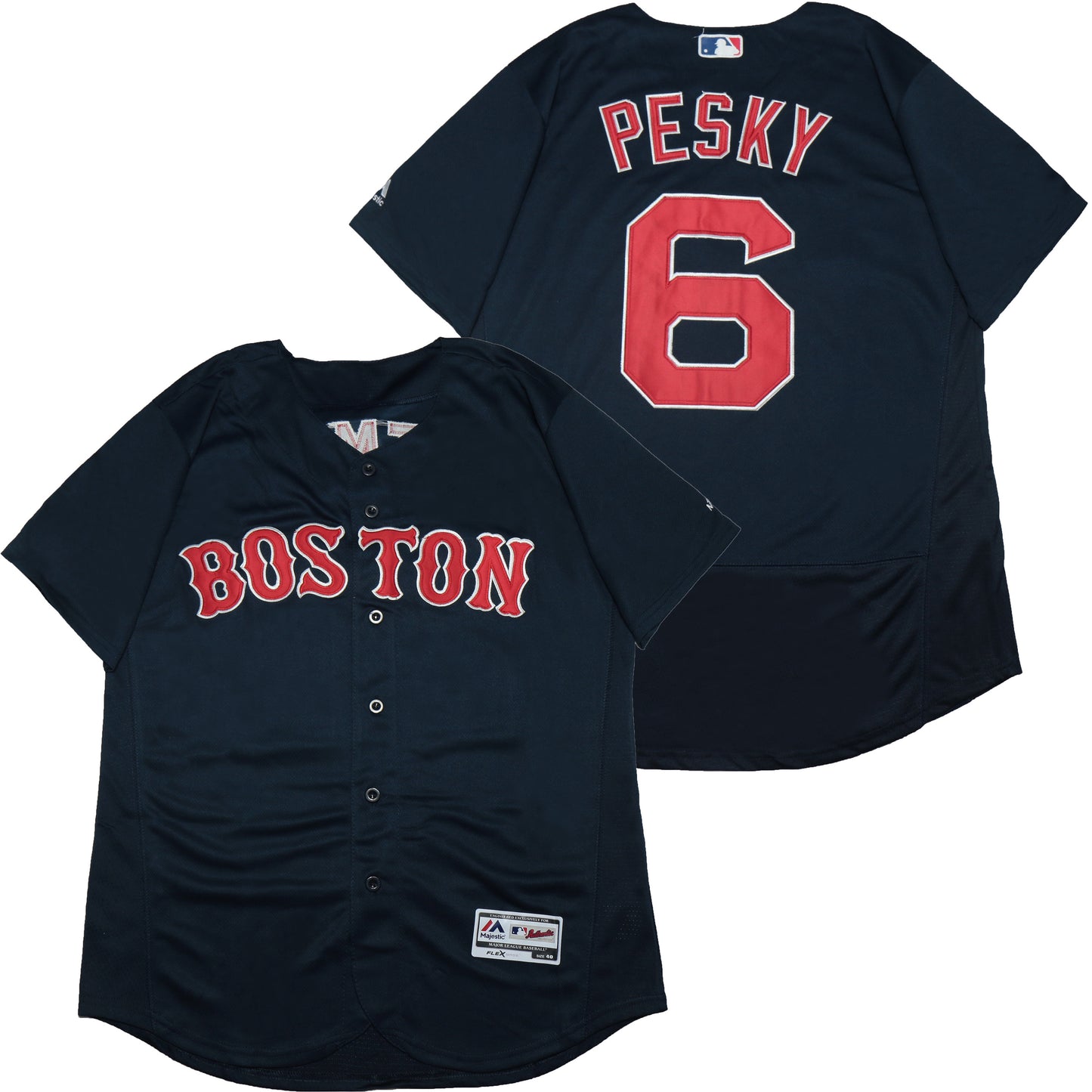 Boston Red Sox #6 Johnny Pesky Red Sox 6 Blue Elite
