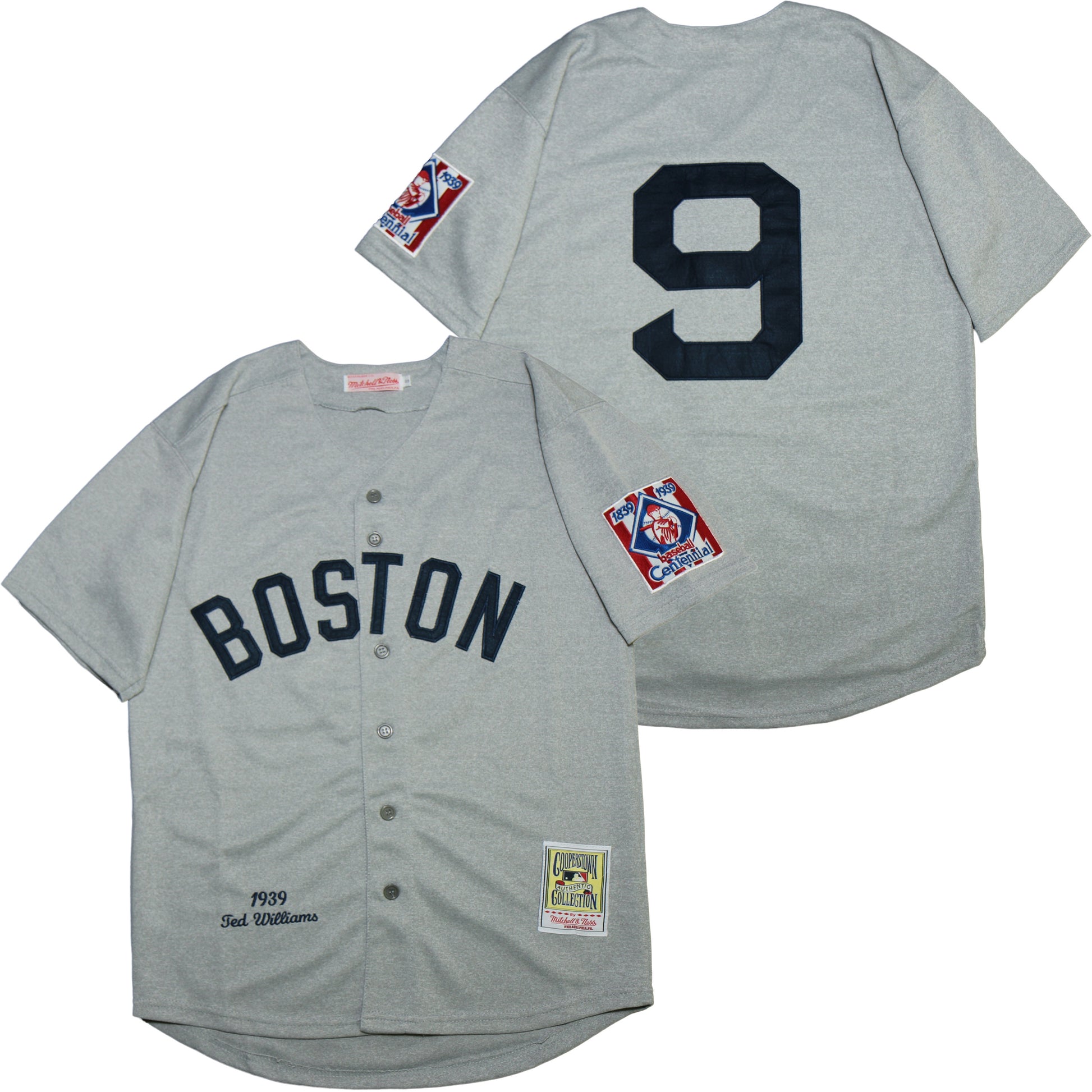 Boston Red Sox #9 Ted Williams Red Sox 9 Hemp Gray 1939 Retro