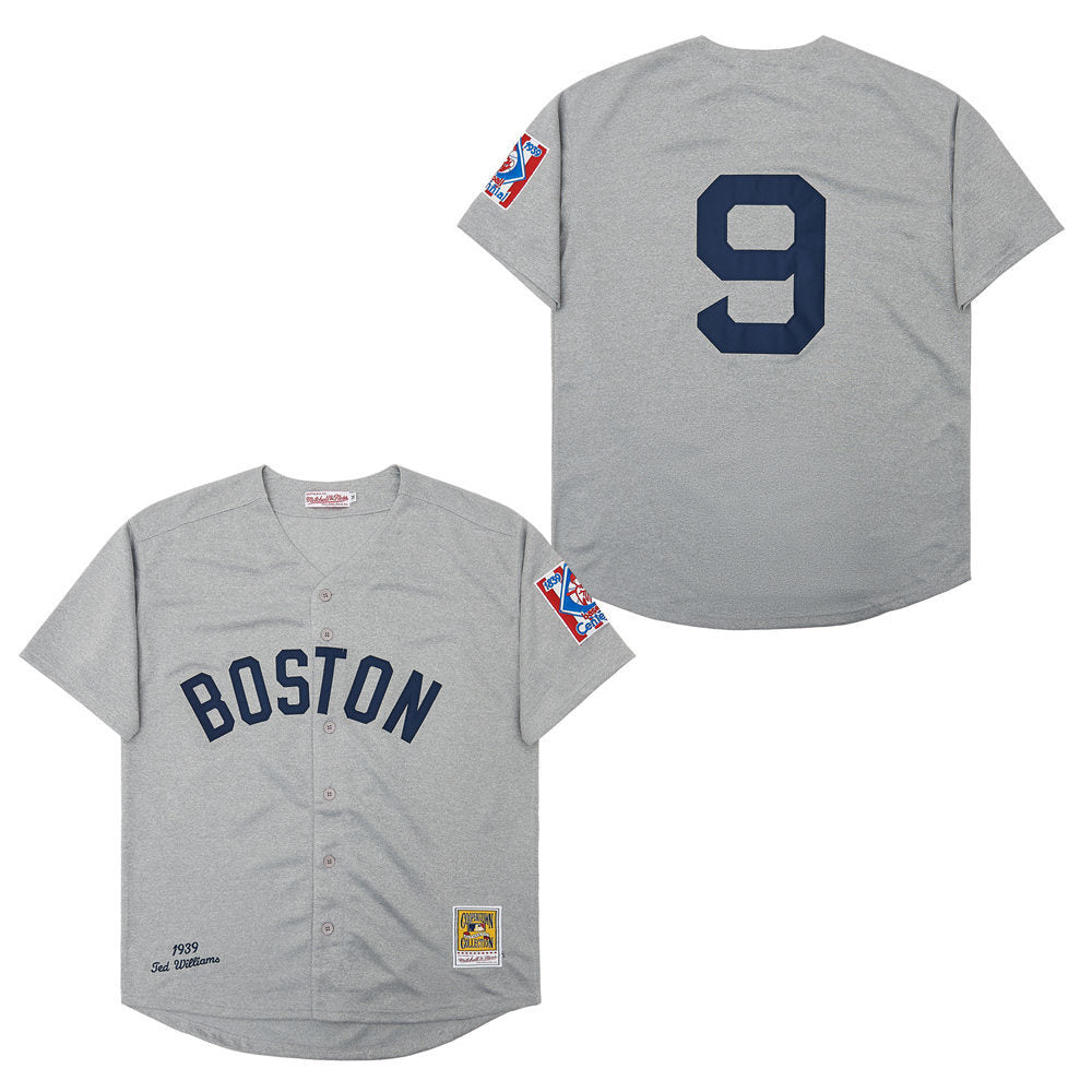 Boston Red Sox #9 Ted Williams Red Sox 9 Hemp Gray Retro Style 1