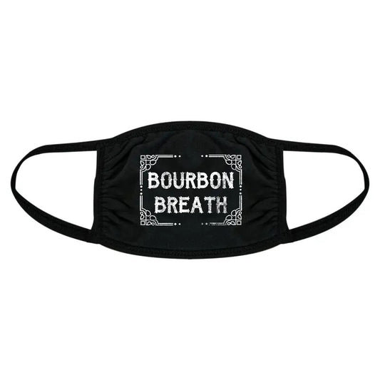 Bourbon Breath Face Mask Funny Drinking Whiskey Party Graphic Novelty Nose And Mouth Covering Funny Masks for Adults...