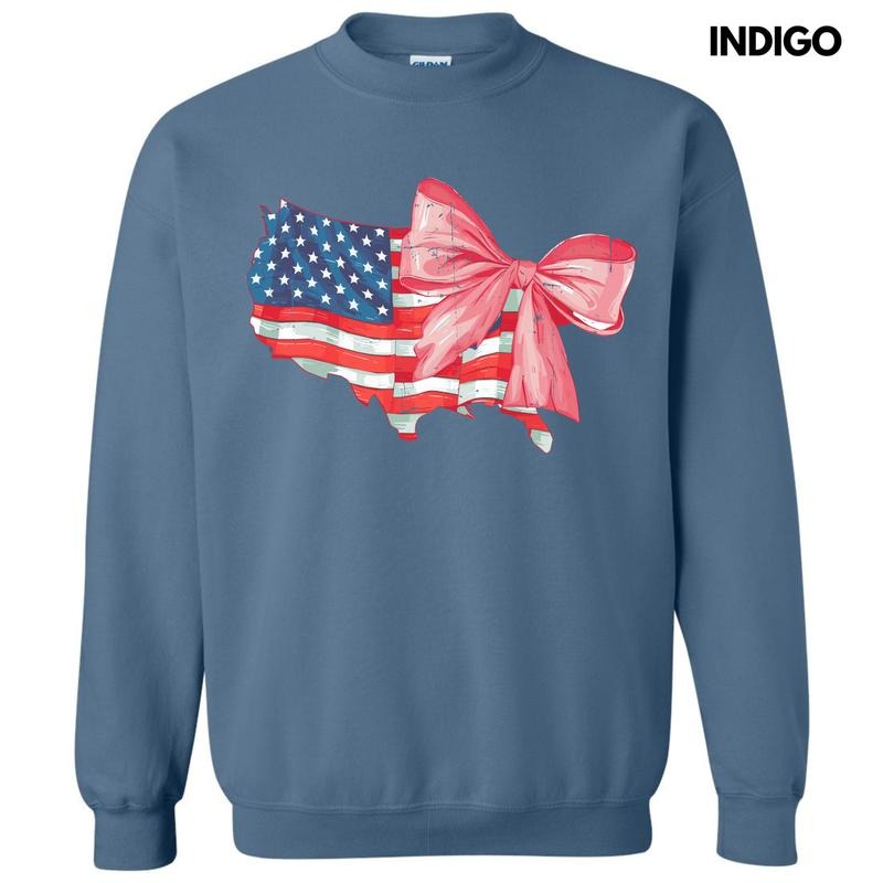 Bow USA Flag Sweatshirt 'NLB' T-Shirts, Hoodie | WearSparks.com
