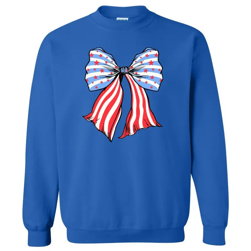 Bow-tiful Stars & Stripes Sweatshirt 'NLB' T-Shirts, Hoodie | WearSparks.com
