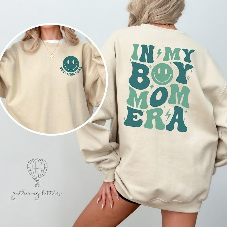 Boy Mama Sweatshirt, In My Boy Mom Era T-Shirt, Boy Mom Club, Boy Mom Tshirt, New Mom Gift, Gender Reveal, Mothers Day ...