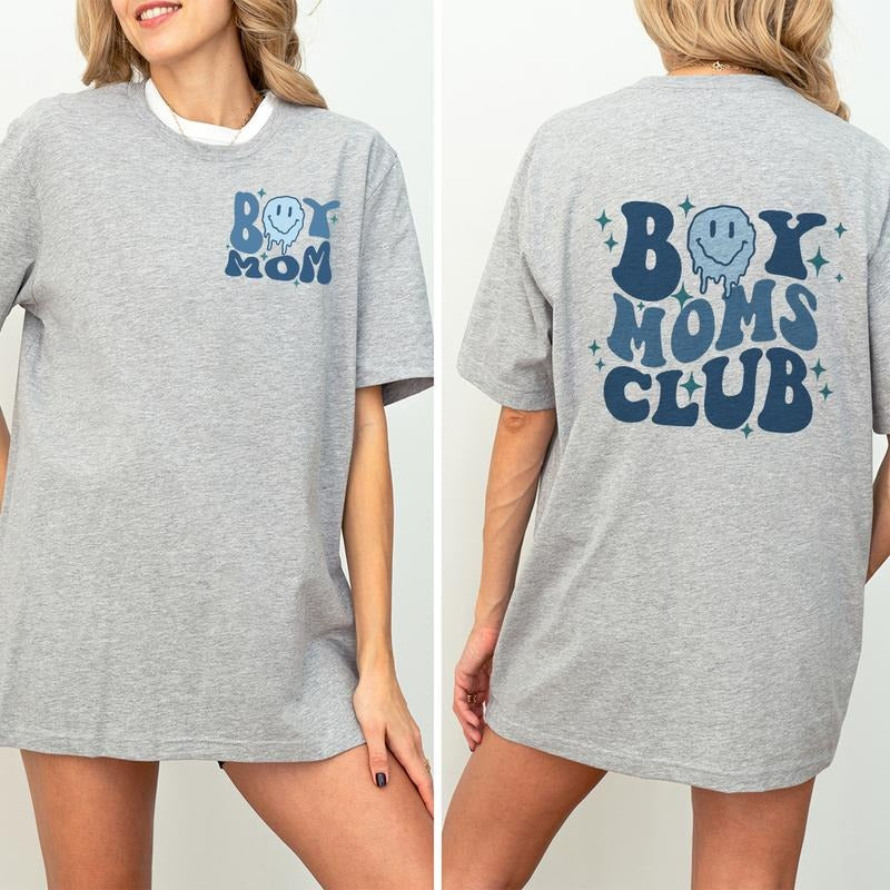 Boy Mom Tshirt, Boy Moms Club Tee, Cool Mom Club, Gift for Mom, Mama Shirt, Boy Mama Tees, Motherhood, MomLife Shirt, New...