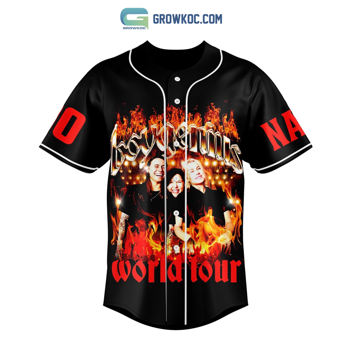 Boygenius World Tour Personalized Baseball Jersey