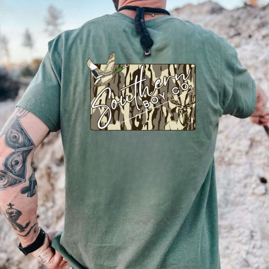 Boys Camo Mallard Deer Tee, Hunting Shirt, Outdoor Graphic T-Shirt, Short Sleeve Style Hoodie, Sweatshirt | WearSparks.com