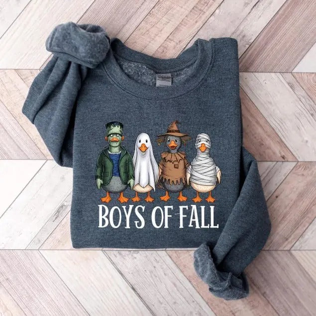 Boys of Fall Sweatshirt, Fall Vibes Pullover Shirt, Spooky gift T Shirt Hoodie | WearSparks.com