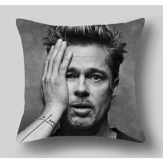 Brad Pitt Photo Collage Pillow Case Bedroom Decoration Brad Pitt birthday Gift Pillows Cover Brad Pitt Christmas Gift...