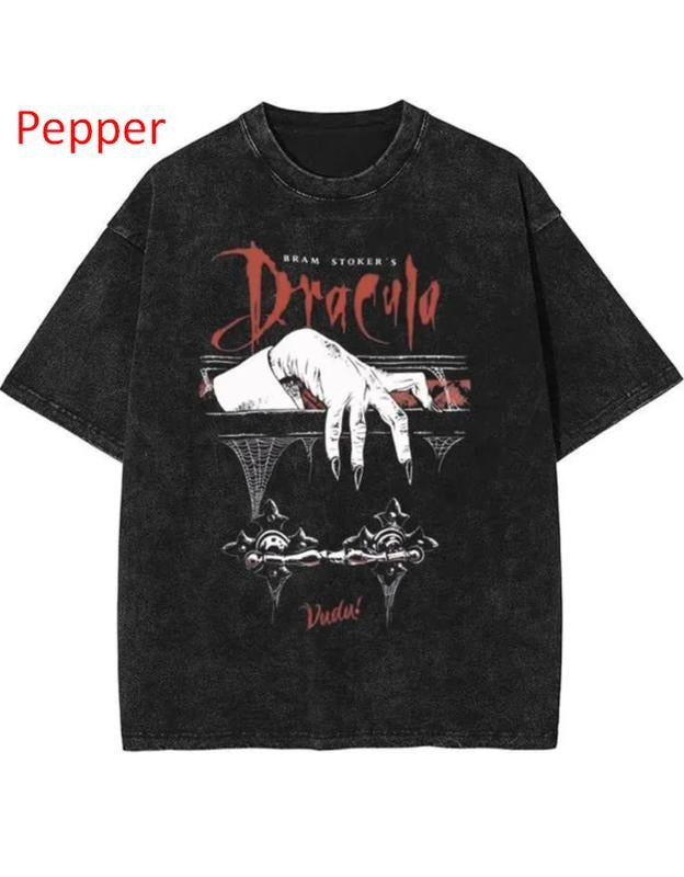 Bram Stoker's Dracula Vintage Graphic Tee, Classic Horror Novel Shirt, Gothic Retro Style, Unisex Menswear Womenswear Top...