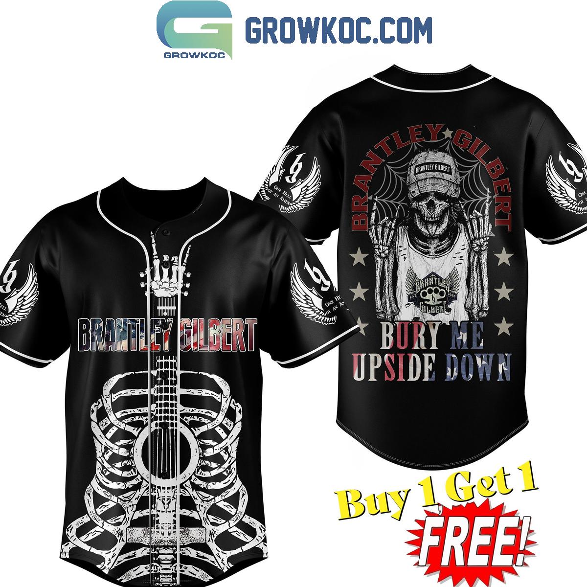 Brantley Gilbert Bury Me Upside Down Personalized Baseball Jersey