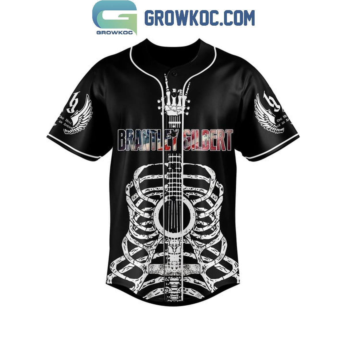 Brantley Gilbert Bury Me Upside Down Personalized Baseball Jersey