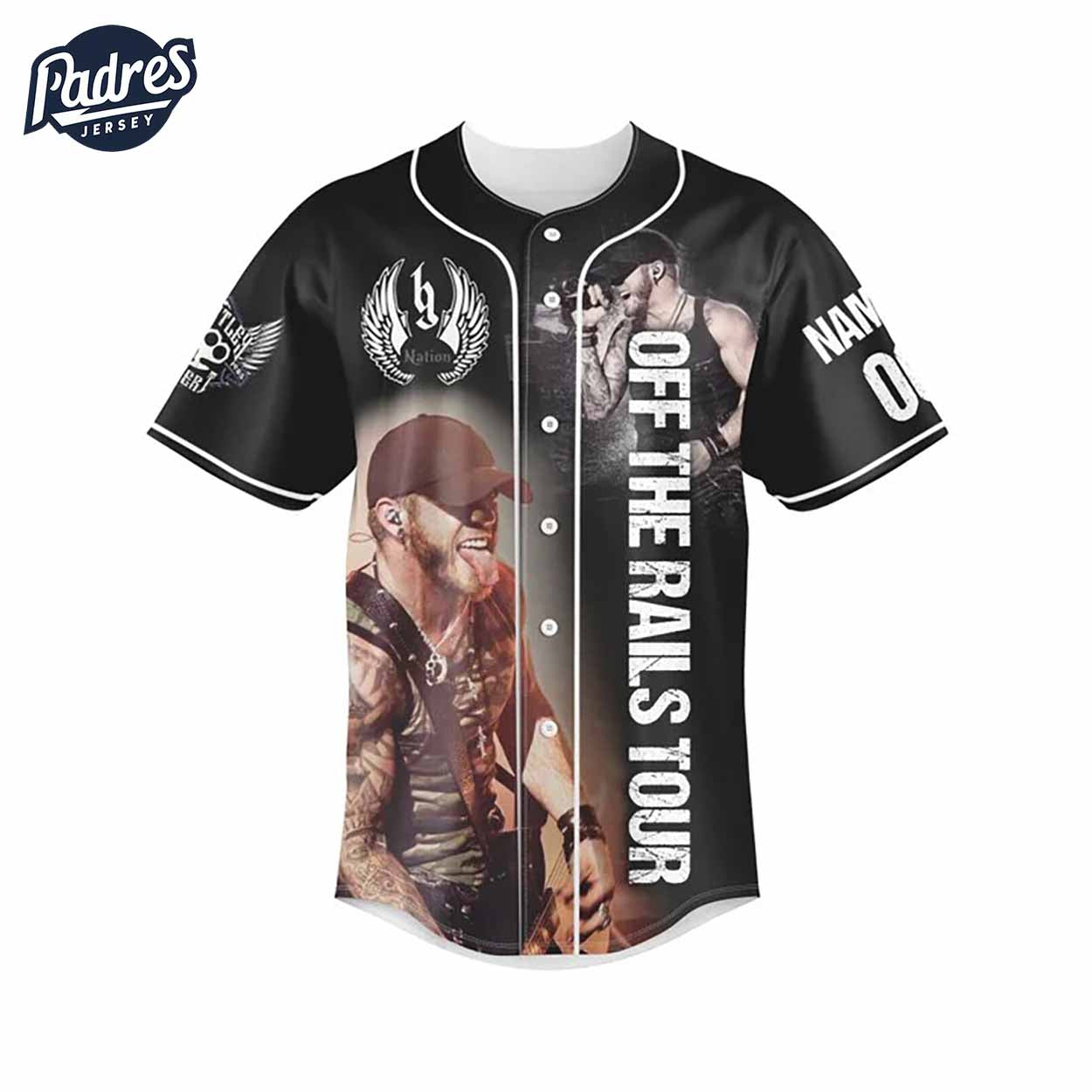 Brantley Gilbert Tour 2025 Baseball Jersey Outfit-The Tattoos - Padres Jersey Oasis: Elevate Your Baseball... (Image 3)
