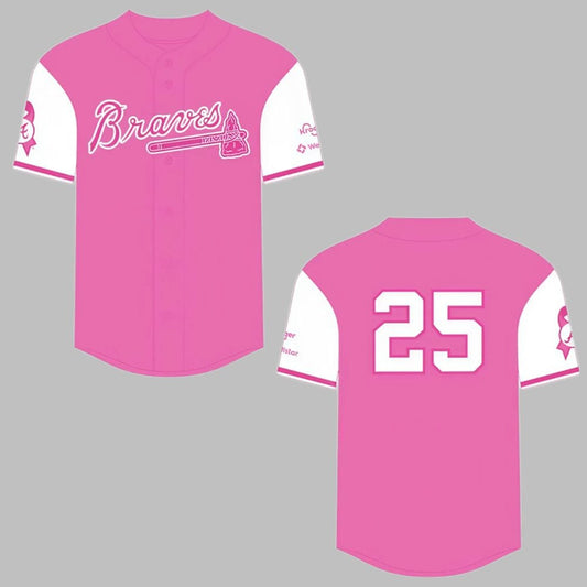 Braves Breast Cancer Awareness Day Jersey 2025 Giveaway - Grishko.com T-Shirts, Hoodie, Sweatshirt | WearSparks.com (Image 1)