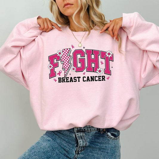 Breast Cancer Awareness Sweatshirt, Fight Breast Cancer Sweater, In October We Wear Pink Apparel, Breast Cancer Warrior...
