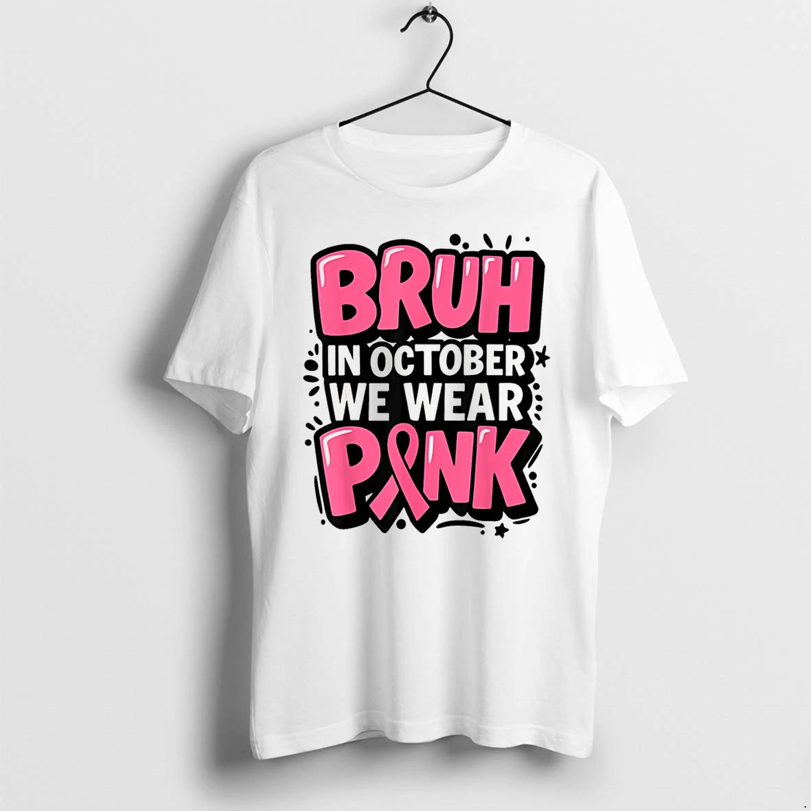 Breast Cancer Bruh In October We Wear Pink Tshirts Sweater