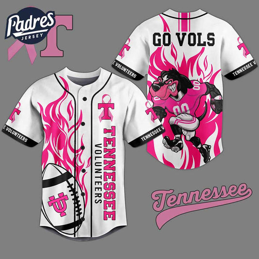 Breast Cancer Tennessee Volunteers White Baseball Jersey - Padres Jersey Oasis: Elevate Your Baseball Style Game...