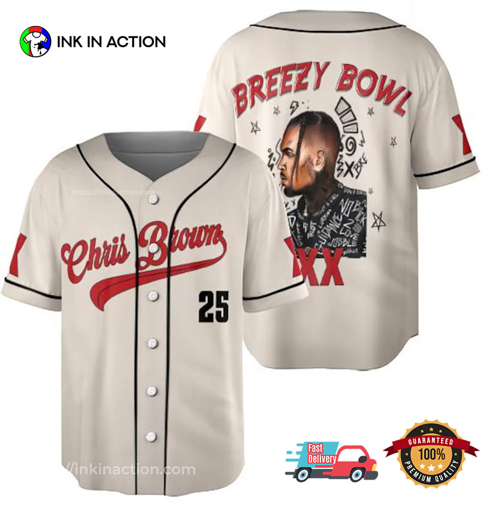 Breezy Bowl XX Tour 2025 Concert Baseball Jersey