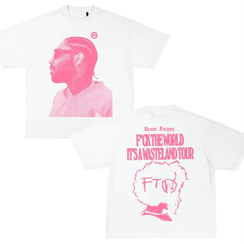 Brent Faiyazzz PINK Wasteland Crewneck T-Shirt, Short Sleeve Outfits Gift for Fans Hoodie, Sweatshirt | WearSparks.com