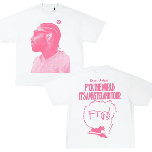 Brent Faiyazzz PINK Wasteland Crewneck T-Shirt, Short Sleeve Outfits Gift for Fans Hoodie, Sweatshirt | WearSparks.com