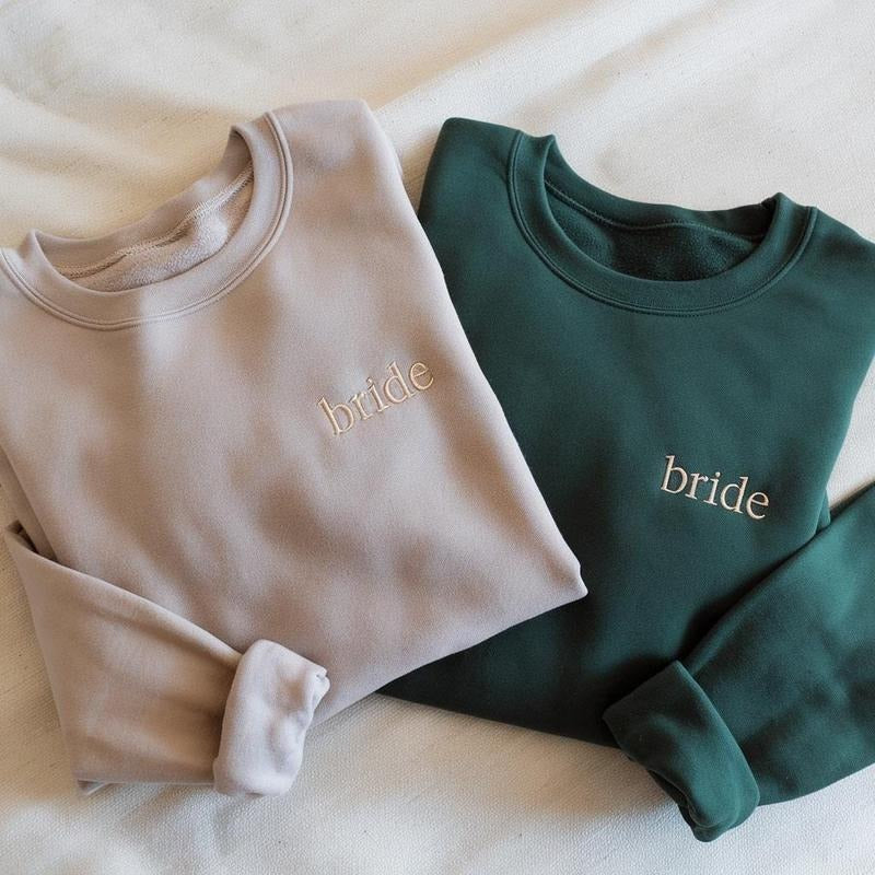 Bride Embroidered Sweatshirt, Bride-to-be Shirt, Future Bride Shirt, Bachelorette Shirt, Bridal Party Shirt, Future Mrs....