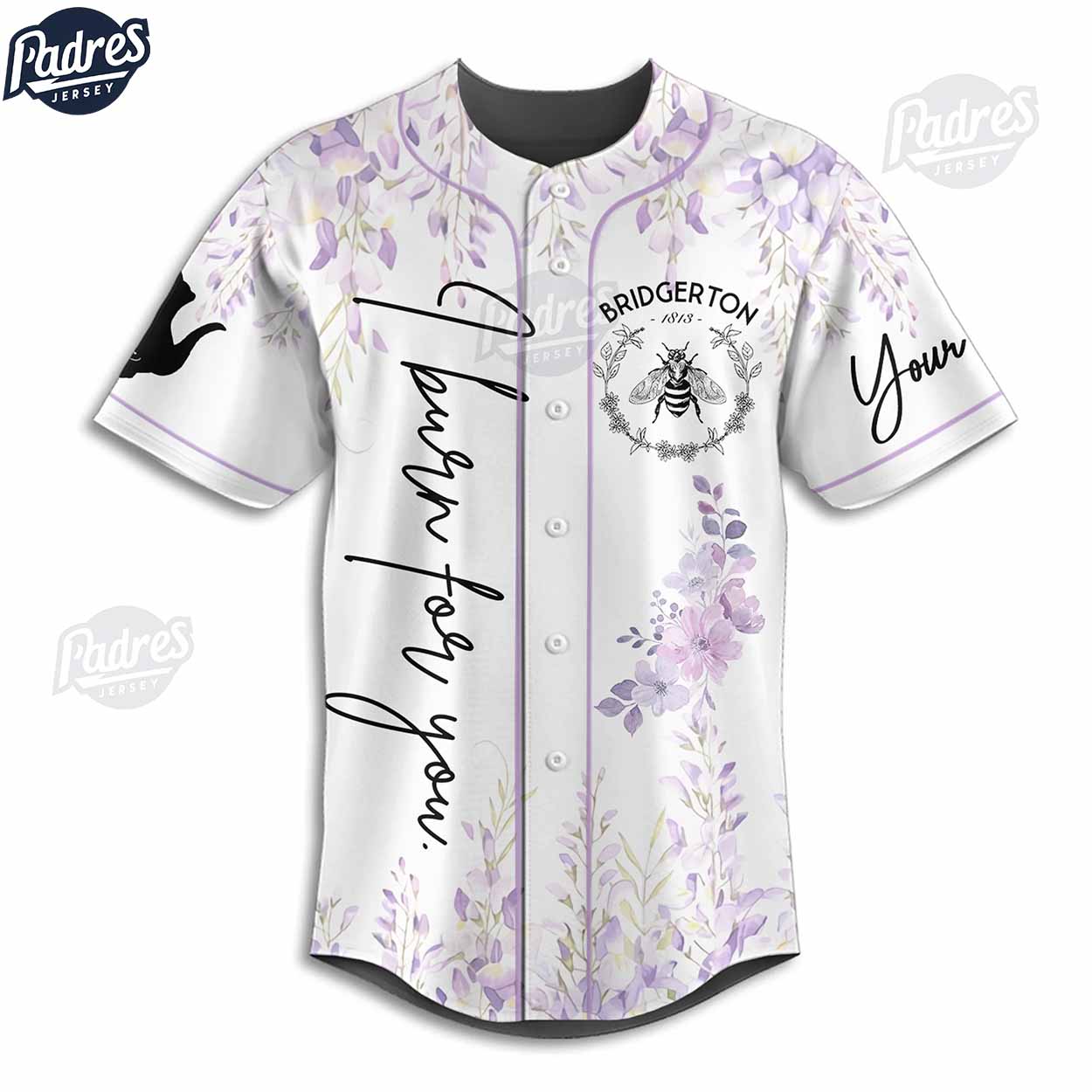 Bridgerton Lady Whistledown Custom Baseball Jersey - Padres Jersey Oasis: Elevate Your Baseball Style Game... (Image 2)
