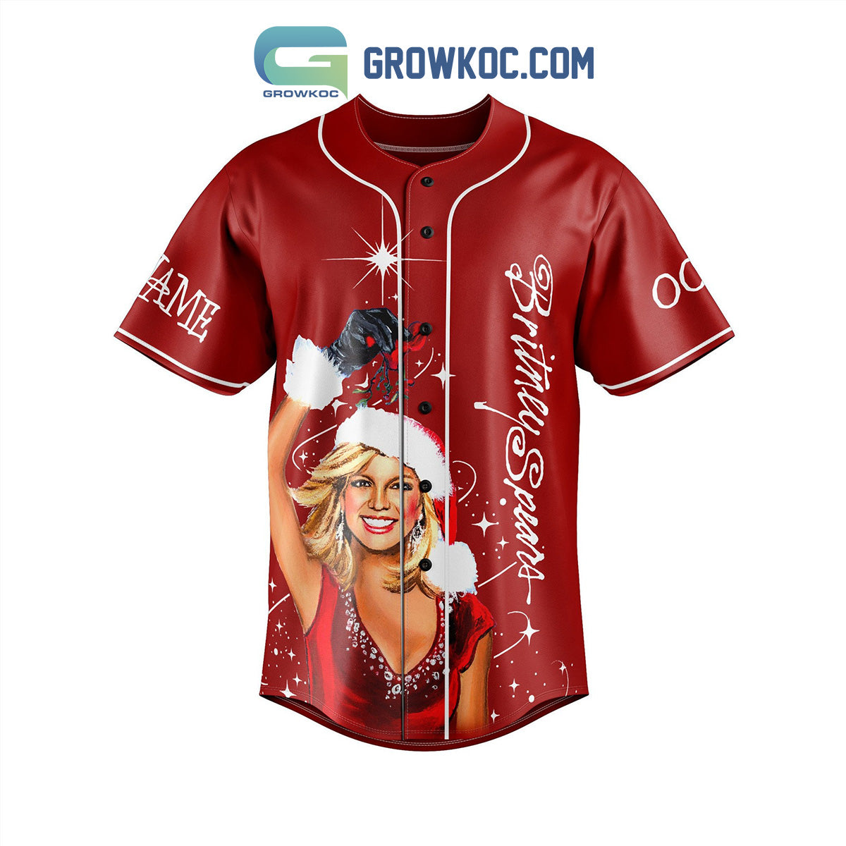 Britney Spears It Is Xmas Btch Baby One More Time Christmas Custom Name Number Baseball Jersey