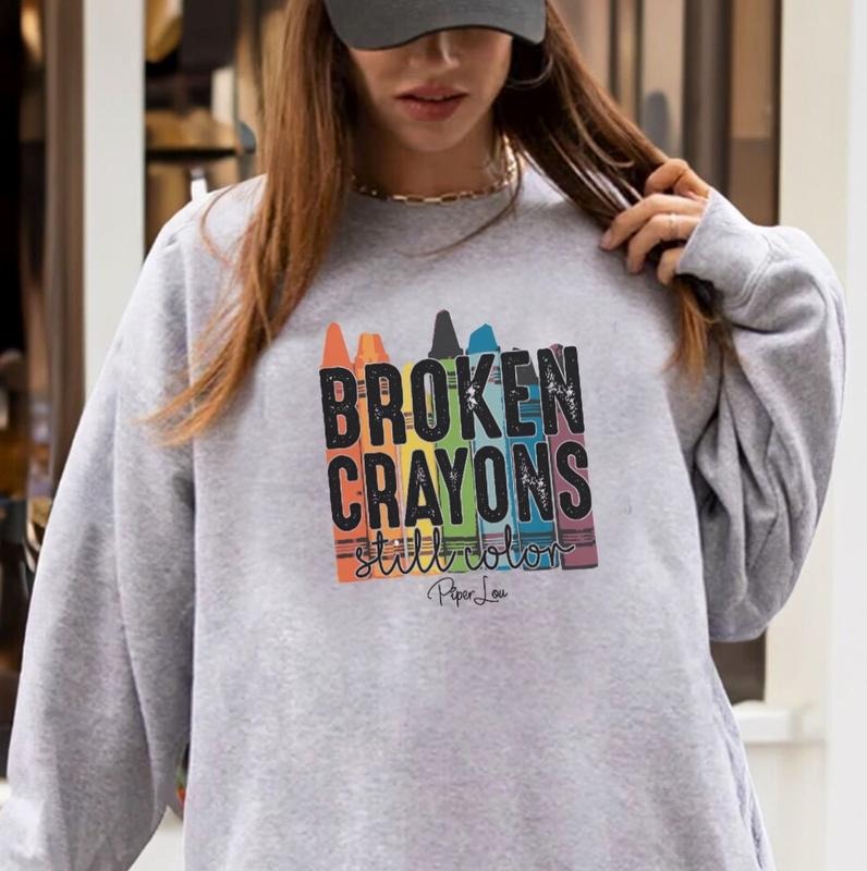 Broken Crayons Still Color Sweatshirt Womenswear T-Shirts, Hoodie | WearSparks.com