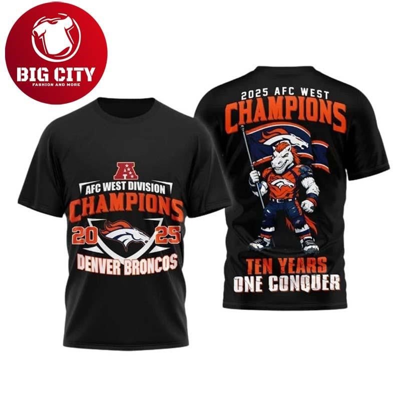 Broncos AFC West Champions 2026 Two Sided Shirt