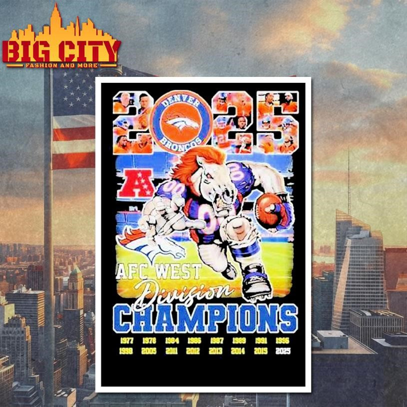 Broncos Country Afc West Division Champions 2025 Mascot Shirt