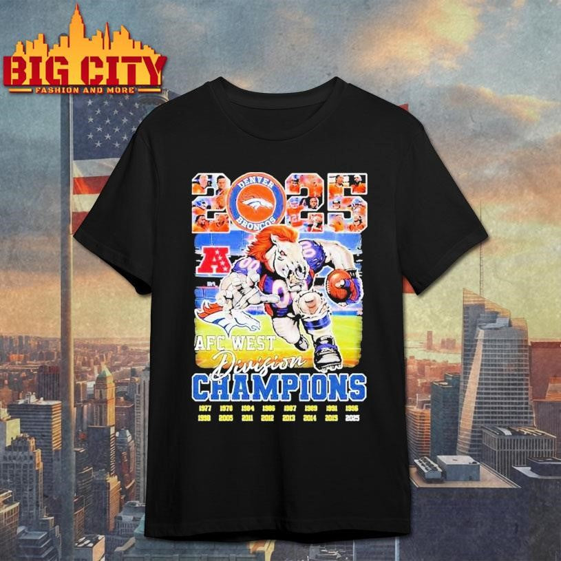 Broncos Country Afc West Division Champions 2025 Mascot Shirt