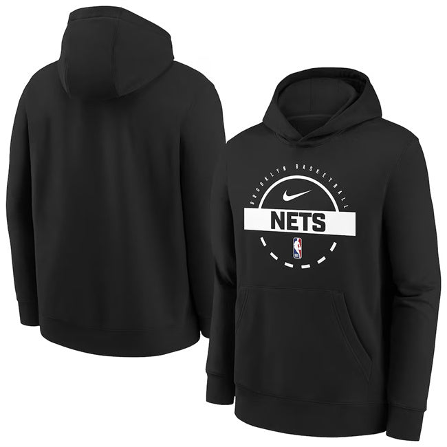 Brooklyn Nets Black 2025 26 Practice Club Pullover Hoodie