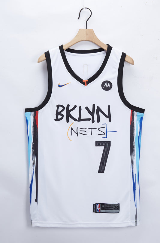 Brooklyn Nets #7 Kevin Durant 2021 Nets 7 # White City Edition Style 2