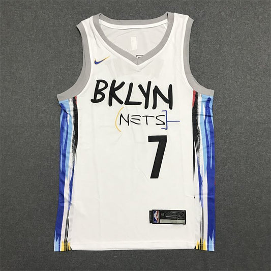Brooklyn Nets #7 Kevin Durant 23 Season New Nets 7 # Durant City Edition White Jersey Style 2
