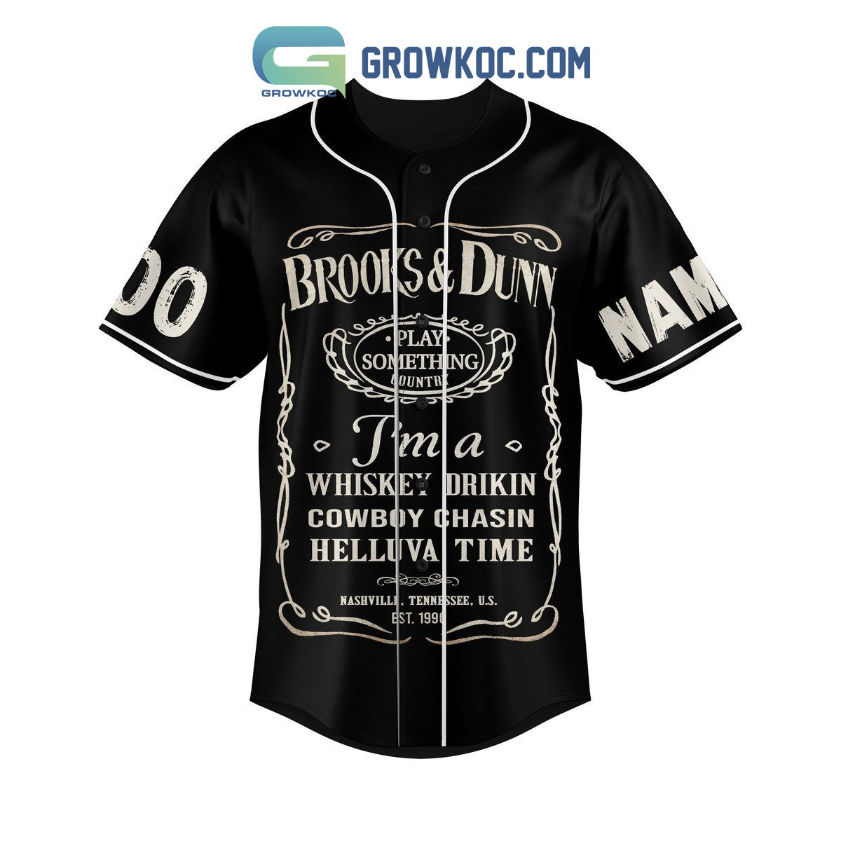 Brooks & Dunn Play Something Country Personalized Baseball Jersey