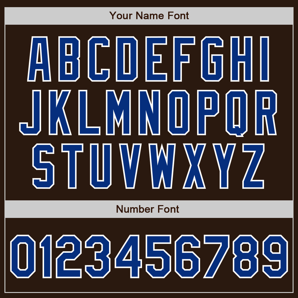 Custom Brown Royal-White Authentic Baseball Jersey