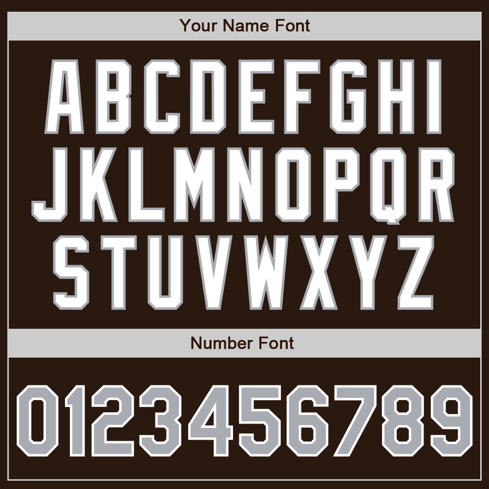 Custom Brown Gray-White Authentic Baseball Jersey