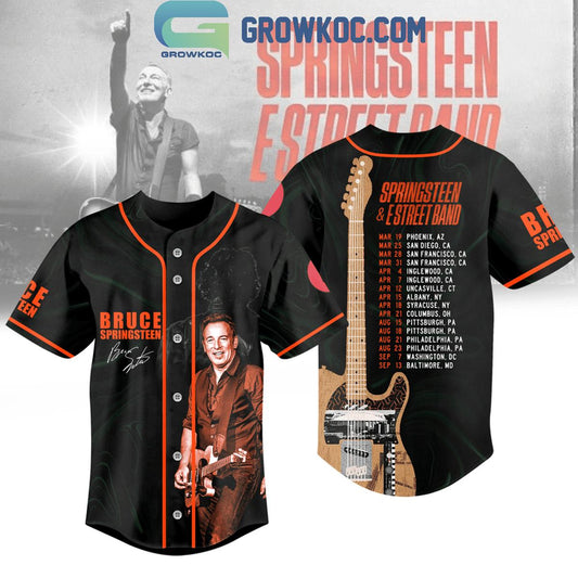 Bruce Springsteen And E Street Band Tour 2024 Schedule Personalized Baseball Jersey