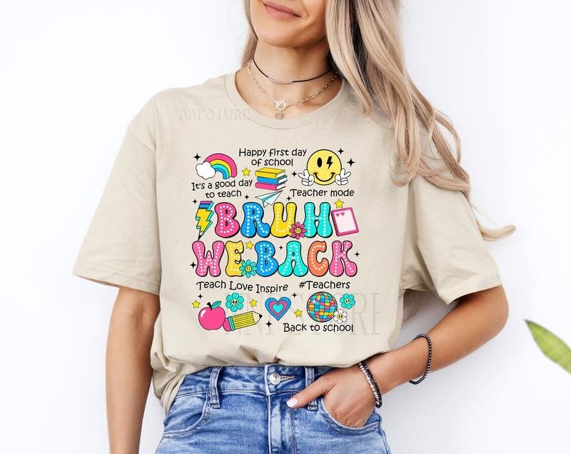 Bruh We Back Teachers Shirt, First Day of School Shirt, Funny Back To School Shirt Hoodie, Sweatshirt | WearSparks.com
